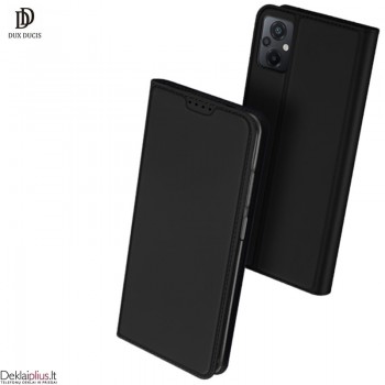 Dux Ducis Skin Pro dirbtinės odos dėklas - juodas (telefonams Xiaomi Poco M5/Poco M4 5G/Redmi 10 5G) Dux Ducis Skin Pro dirbtinės odos dėklas - juodas (telefonams Xiaomi Poco M5/Poco M4 5G/Redmi 10 5G)